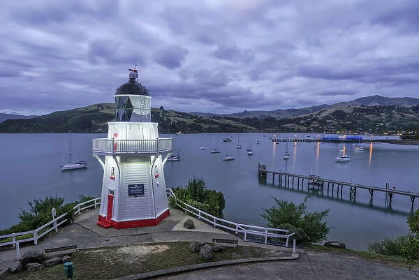 Oceania, New Zealand, Aotearoa, South Island, Banks Peninsula, Akaroa, lighthouse