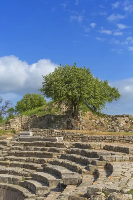 Framed Print : Odeon, ruins of ancient Troy, Canakkale Province, Turkey