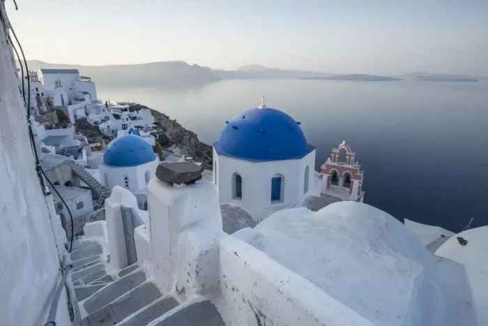 Framed Print : Oia, Santorini (Thira), Cyclades Islands, Greece