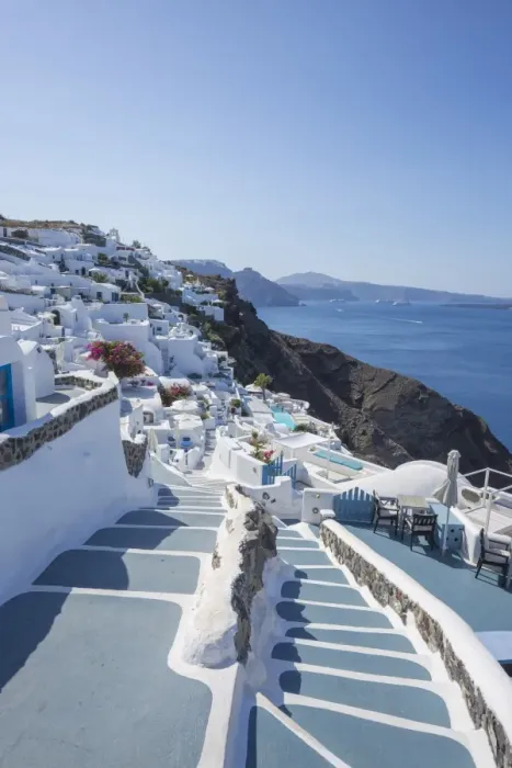 Framed Print : Oia, Santorini (Thira), Cyclades Islands, Greece