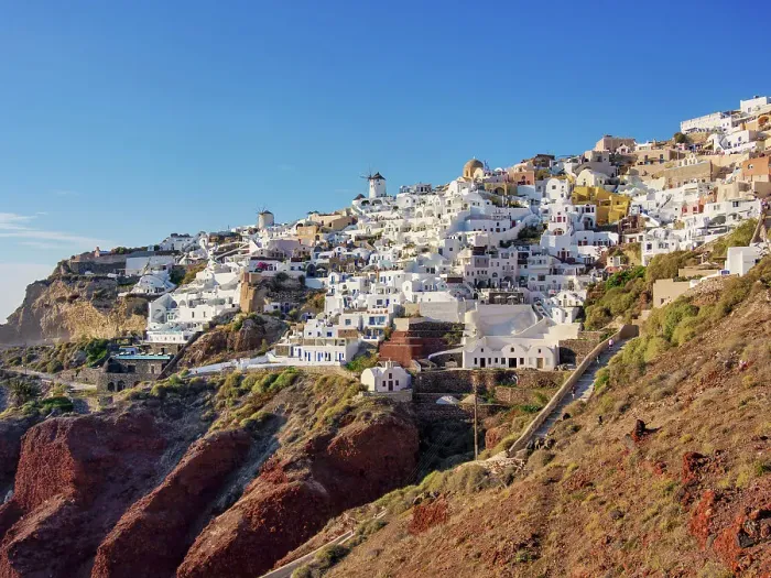 Framed Print : Oia Village, Santorini or Thira Island, Cyclades, Greece Framed Print : Oia Village, Santorini or Thira Island, Cyclades, Greece