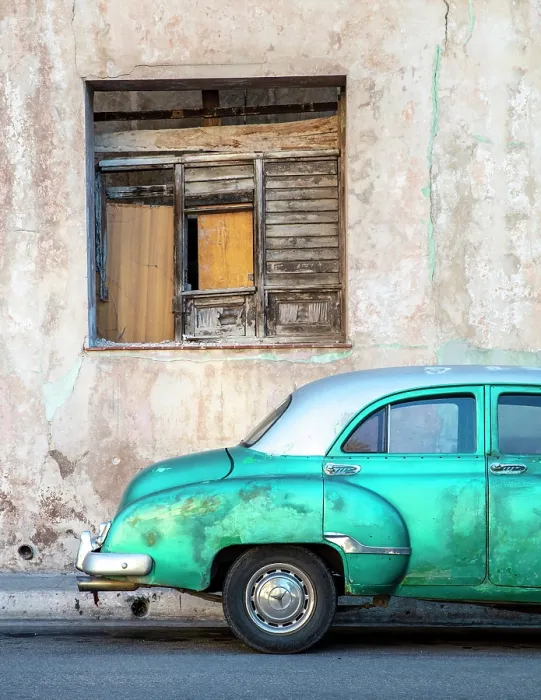 Framed Print : Old American car, Havana, Cuba