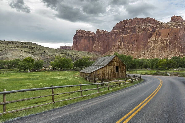 The old barn at Fruita ghost town. Teasdale, Capitol Reef National Park, Wayne County