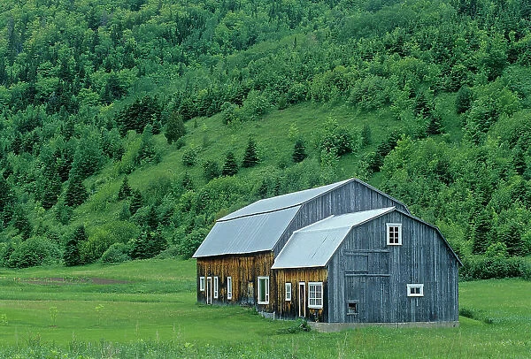 Old barn on Gaspe Peninsula Manche-d'epee, Quebec, Canada