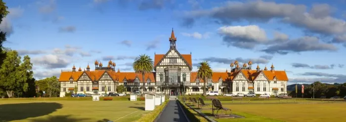 Framed Print : Old Bath House, Museum of Art & History, Rotorua, North Island, New Zealand