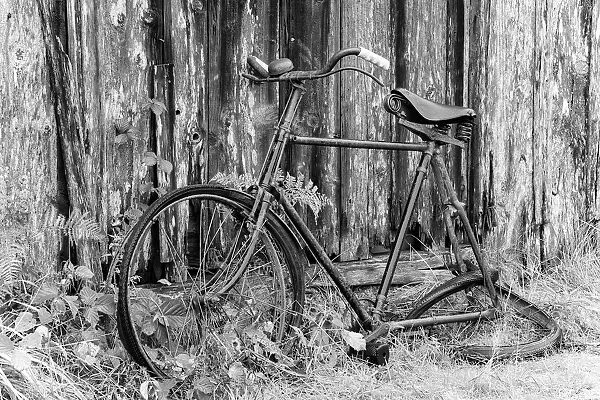 Old Bicycle in Glen Etive, Scottish Highlands, Scotland, UK
