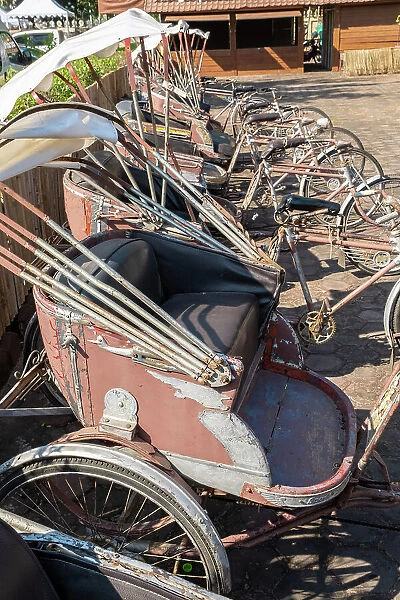 Old bicylce rickshaws, Vientiane (capital city), Laos