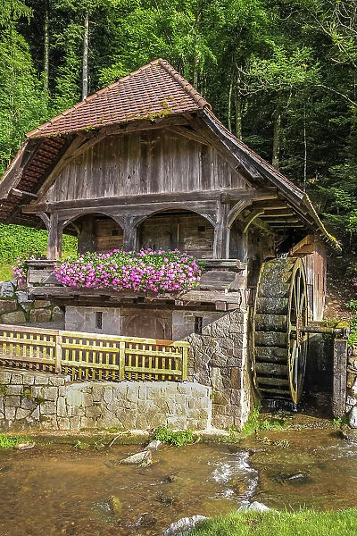 Old Black Forest Mill in Hofstetten, Black Forest, Baden-Wurttemberg, Germany