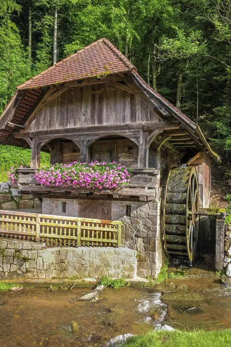 Framed Print : Old Black Forest Mill in Hofstetten, Black Forest, Baden-Wurttemberg, Germany