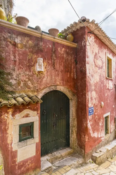 Framed Print : Old buildings in Lakones, Corfu, Ionian Islands, Greece Framed Print : Old buildings in Lakones, Corfu, Ionian Islands, Greece