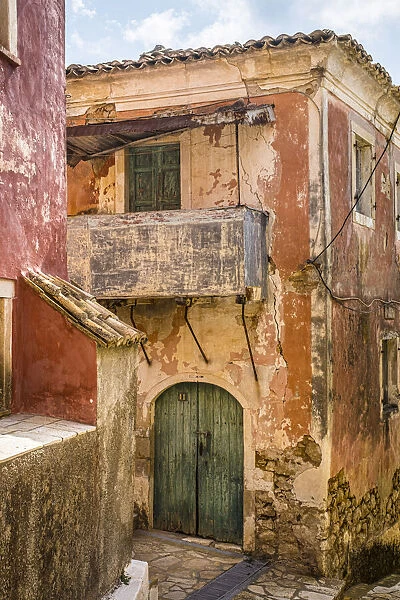 Old buildings in Lakones, Corfu, Ionian Islands, Greece