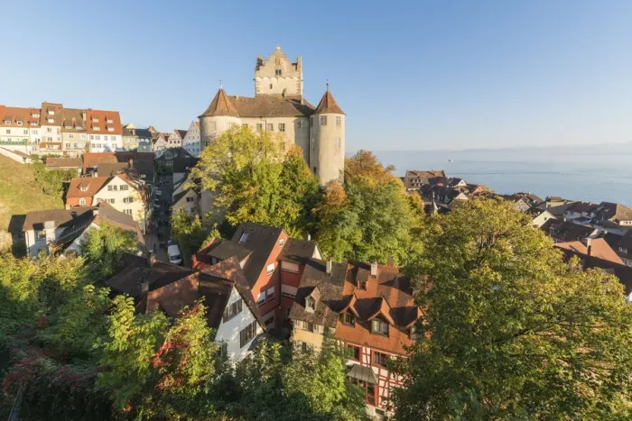 Framed Print : Old Castle from an elevetad point of view. Meersburg, Baden-Wurttemberg, Germany Framed Print : Old Castle from an elevetad point of view. Meersburg, Baden-Wurttemberg, Germany