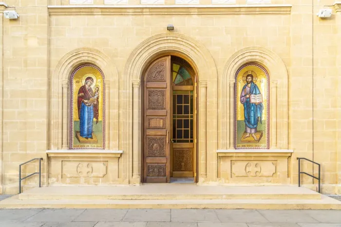 Framed Print : Old Church Chryseleousa Panagia, Athienou, Nicosia District, Cyprus