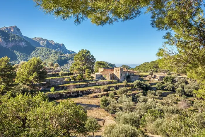 Framed Print : Old country estate near the mountain village of Estellencs, Serra de Tramuntana, Mallorca, Balearic Islands, Spain Framed Print : Old country estate near the mountain village of Estellencs, Serra de Tramuntana, Mallorca, Balearic Islands, Spain