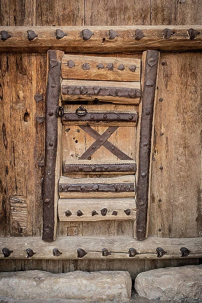 Old door in the Masmak Fort, Riyadh, Saudi Arabia