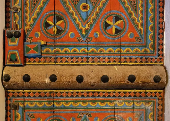 Framed Print : Old door, Najd Village restaurant, Riyadh, Saudi Arabia