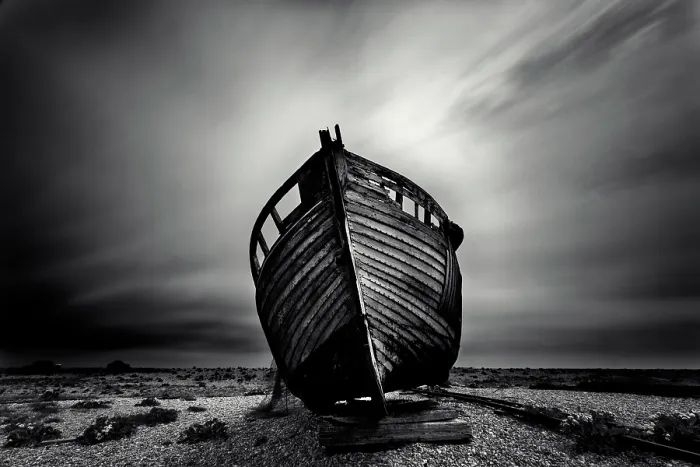 Framed Print : Old fishing boat, Dungeness, Kent, England Framed Print : Old fishing boat, Dungeness, Kent, England