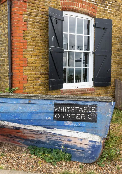Framed Print : Old fishing boat on Whitstable beach, Kent, England Framed Print : Old fishing boat on Whitstable beach, Kent, England