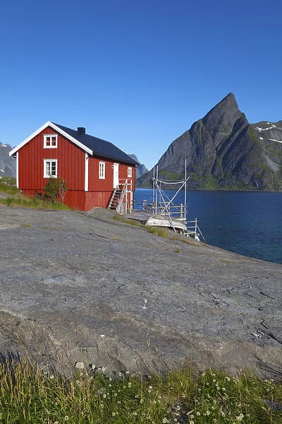 Old fishing houses, Toppoya, Moskenesoy, Lofoten Islands, Nordland, Norway