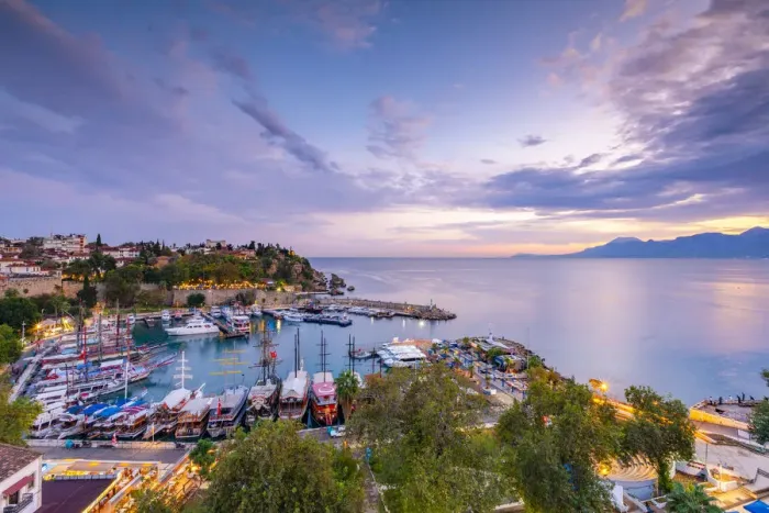 Framed Print : Old Harbour at Dusk, Kaleici, Antalya, Turkey Framed Print : Old Harbour at Dusk, Kaleici, Antalya, Turkey