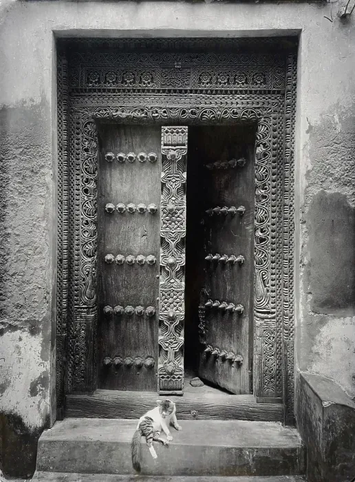Framed Print : Old heavy carved wooden door, Stonetown, Zanzibar, Tanzania Framed Print : Old heavy carved wooden door, Stonetown, Zanzibar, Tanzania