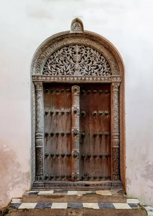 Framed Print : Old heavy carved wooden door, Stonetown, Zanzibar, Tanzania Framed Print : Old heavy carved wooden door, Stonetown, Zanzibar, Tanzania