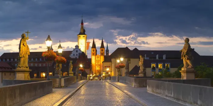 Framed Print : Old Main Bridge at dawn, Wurzburg, Bavaria, Germany Framed Print : Old Main Bridge at dawn, Wurzburg, Bavaria, Germany