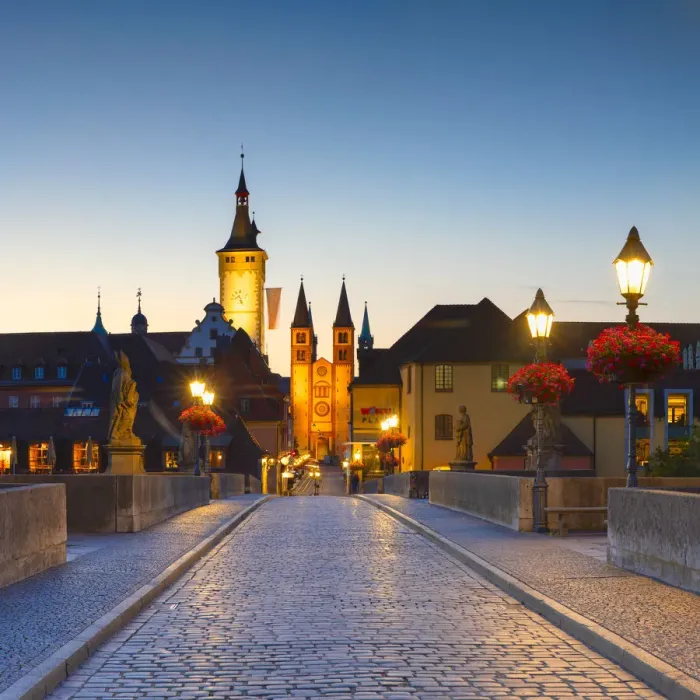 Framed Print : Old Main Bridge at dawn, Wurzburg, Bavaria, Germany Framed Print : Old Main Bridge at dawn, Wurzburg, Bavaria, Germany