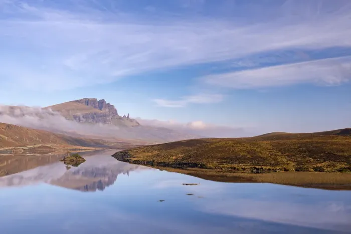 Framed Print : The Old Man of Storr reflected in a mirror still Loch Fada, Isle of Skye, Scotland, UK Framed Print : The Old Man of Storr reflected in a mirror still Loch Fada, Isle of Skye, Scotland, UK