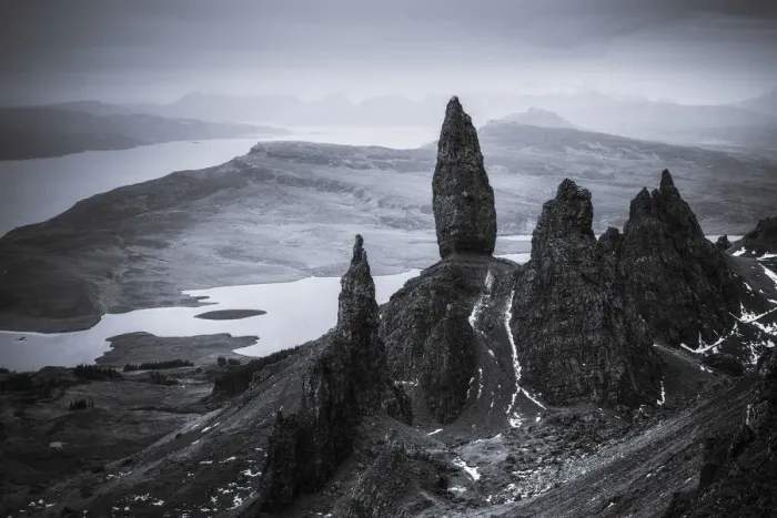 Framed Print : The Old Man of Storr in winter, Isle of Skye, Scotland Framed Print : The Old Man of Storr in winter, Isle of Skye, Scotland