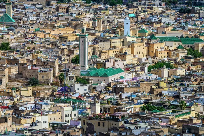 Framed Print : The old medina from a high viewpoint, Fes, Morocco Framed Print : The old medina from a high viewpoint, Fes, Morocco