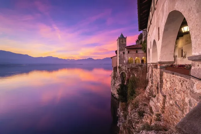 Framed Print : The old monastery of Santa Caterina del Sasso Ballaro, overlooking Lake Maggiore, Leggiuno, Varese Province, Lombardy, Italy Framed Print : The old monastery of Santa Caterina del Sasso Ballaro, overlooking Lake Maggiore, Leggiuno, Varese Province, Lombardy, Italy