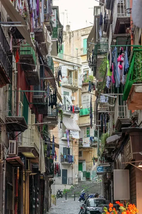 Framed Print : Old narrow alley on Vomero hill, Naples, Campania, Italy Framed Print : Old narrow alley on Vomero hill, Naples, Campania, Italy