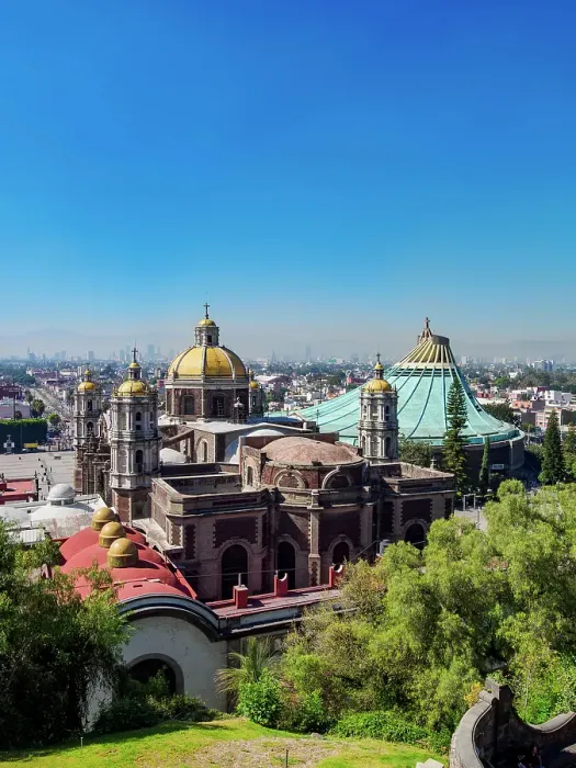Framed Print : Old and New Basilicas of Guadalupe, elevated view, Villa de Guadalupe, Mexico City, Mexico Framed Print : Old and New Basilicas of Guadalupe, elevated view, Villa de Guadalupe, Mexico City, Mexico