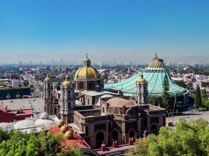 Framed Print : Old and New Basilicas of Guadalupe, elevated view, Villa de Guadalupe, Mexico City, Mexico Framed Print : Old and New Basilicas of Guadalupe, elevated view, Villa de Guadalupe, Mexico City, Mexico