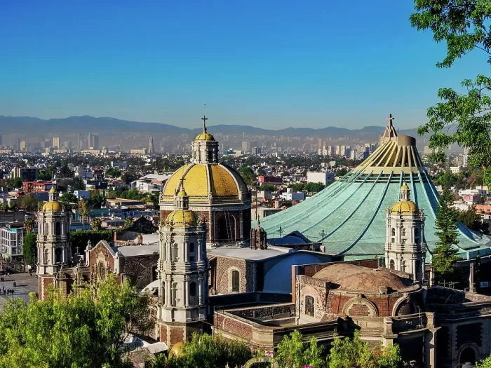 Framed Print : Old and New Basilicas of Guadalupe, elevated view, Villa de Guadalupe, Mexico City, Mexico Framed Print : Old and New Basilicas of Guadalupe, elevated view, Villa de Guadalupe, Mexico City, Mexico