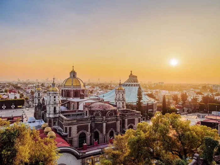 Framed Print : Old and New Basilicas of Guadalupe at sunset, elevated view, Villa de Guadalupe, Mexico City, Mexico Framed Print : Old and New Basilicas of Guadalupe at sunset, elevated view, Villa de Guadalupe, Mexico City, Mexico