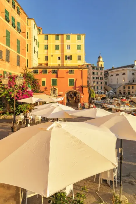 Framed Print : The old port, Camogli, Rivera di Levante, Genova District, Liguria, Italy
