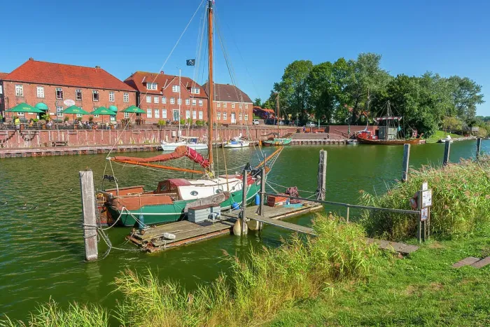 Framed Print : Old Port Carolinensiel, East Friesland, Lower Saxony, Germany, Europe
