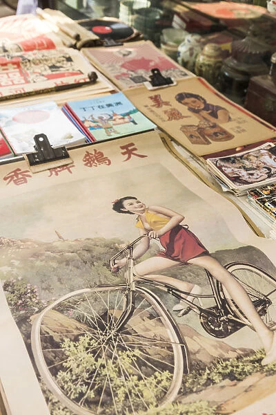 Old posters, Dongtai Road Antiques Market, Shanghai, China