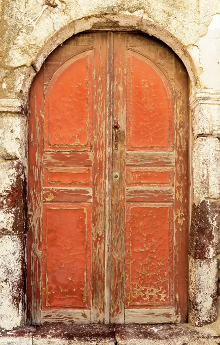 Framed Print : Old red door, Pyrgos, Santorini, Cyclades Islands, Greece, Europe Framed Print : Old red door, Pyrgos, Santorini, Cyclades Islands, Greece, Europe