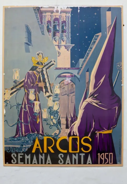 Framed Print : Old Semana Santa poster, Arcos De la Fontera, Cadiz Province, Andalusia, Spain Framed Print : Old Semana Santa poster, Arcos De la Fontera, Cadiz Province, Andalusia, Spain