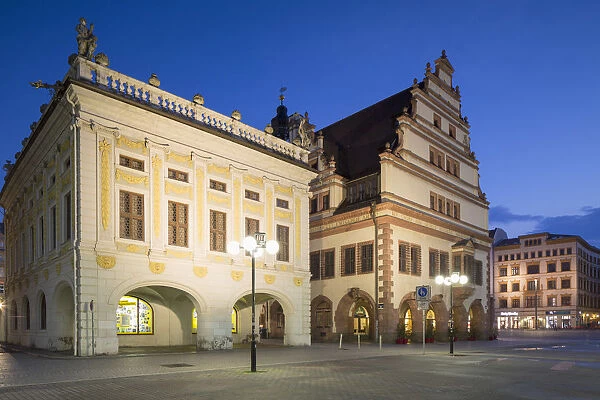 Old Stock Exchange (Alte Borse) and Old Town Hall (Altes Rathaus), Leipzig, Saxony