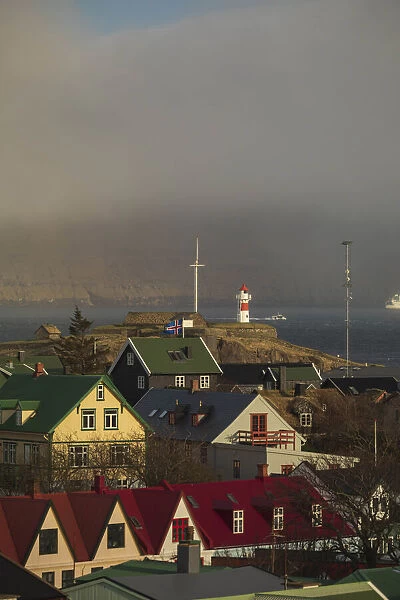 The old part of Torshavn at sunset. Streymoy, Faroe Islands