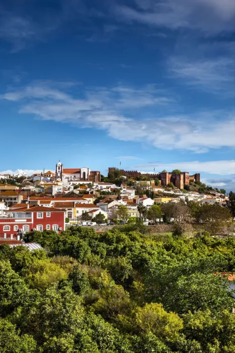 Framed Print : Old town with Cathedral and castle, Silves, Algarve, Portugal Framed Print : Old town with Cathedral and castle, Silves, Algarve, Portugal