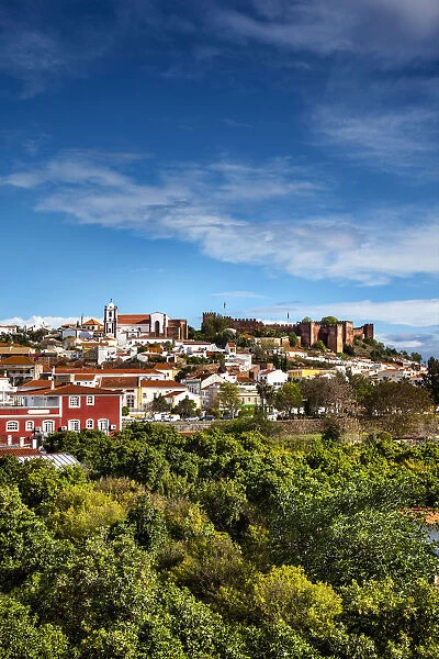Old town with Cathedral and castle, Silves, Algarve, Portugal