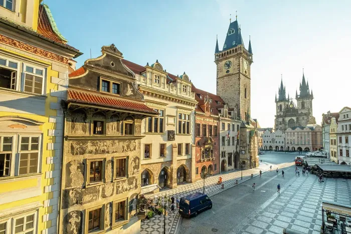 Framed Print : Old Town Hall & Church of Our Lady before Tyn, Old Town Square, Prague, Czech Republic Framed Print : Old Town Hall & Church of Our Lady before Tyn, Old Town Square, Prague, Czech Republic