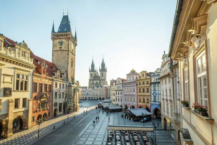 Framed Print : Old Town Hall & Church of Our Lady before Tyn, Old Town Square, Prague, Czech Republic Framed Print : Old Town Hall & Church of Our Lady before Tyn, Old Town Square, Prague, Czech Republic