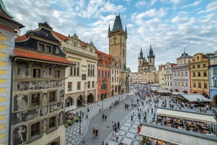 Framed Print : Old Town Hall & Church of Our Lady before Tyn, Old Town Square, Prague, Czech Republic Framed Print : Old Town Hall & Church of Our Lady before Tyn, Old Town Square, Prague, Czech Republic