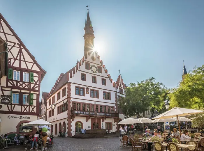 Framed Print : Old town hall on the market square of Weinheim, Southern Hesse, Hesse, Germany Framed Print : Old town hall on the market square of Weinheim, Southern Hesse, Hesse, Germany